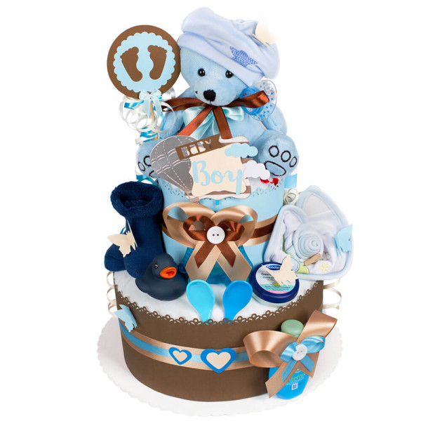 Windeltorte Teddy Bär für Jungen Nr. 1.104 – Ansicht 7