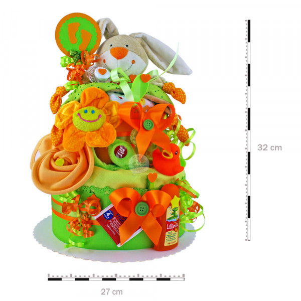 Windeltorte Hase neutral Nr. 1.106 – Maße
