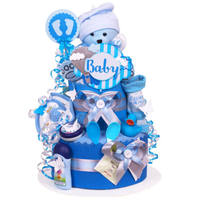 Teddy Bear Diaper Cake for Boys No. 1.107