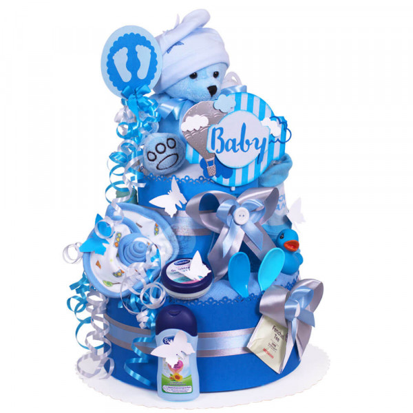 Windeltorte Teddy Bär für Jungen Nr. 1.107 – Ansicht 4