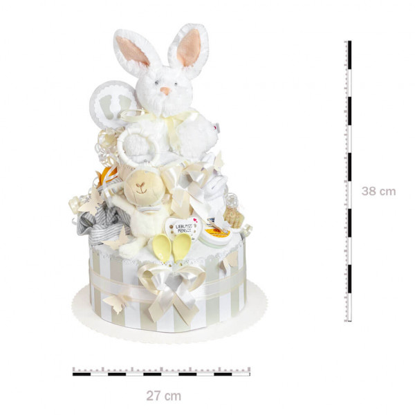 Windeltorte Hase neutral Nr. 1.114 – Maße