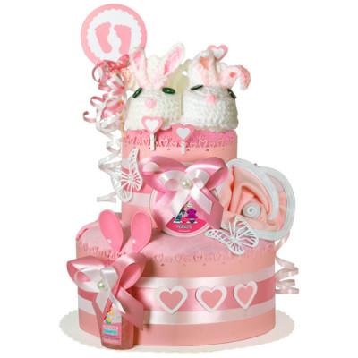Bunny Diaper Cake for Girls No. 1.122