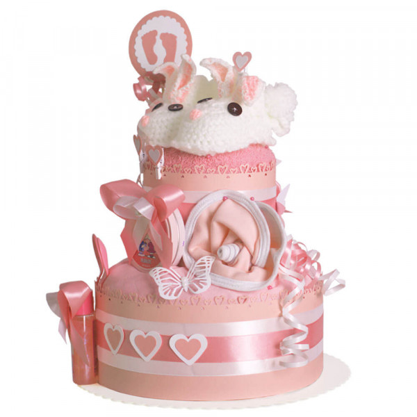 Windeltorte Hase für Mädchen Nr. 1.122 – Ansicht 3