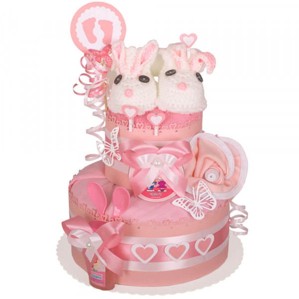 Windeltorte Hase für Mädchen Nr. 1.122 – Ansicht 5