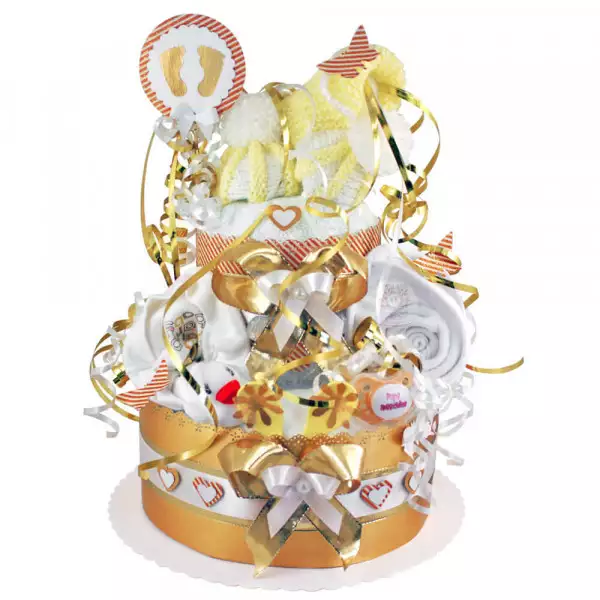 Plenkový dort pro holčičku 1.126 ve zlaté barvě