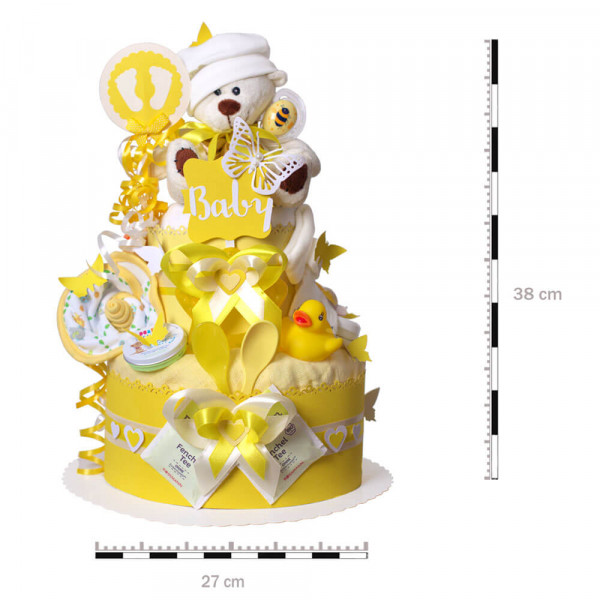neutrale Windeltorte 1.128 Teddy Bär – Maße