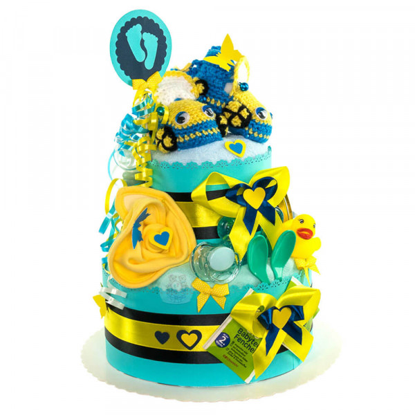 Windeltorte gehäkelte Figuren für Jungen Nr. 1.130 – Ansicht 3