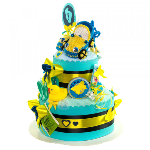 Windeltorte gehäkelte Figuren für Jungen Nr. 1.130 – Ansicht 5