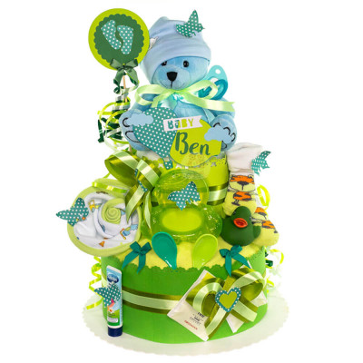 Teddy Bear Diaper Cake for Boys No. 1.133