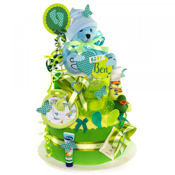 Windeltorte Teddy Bär für Jungen Nr. 1.133 – Ansicht 3
