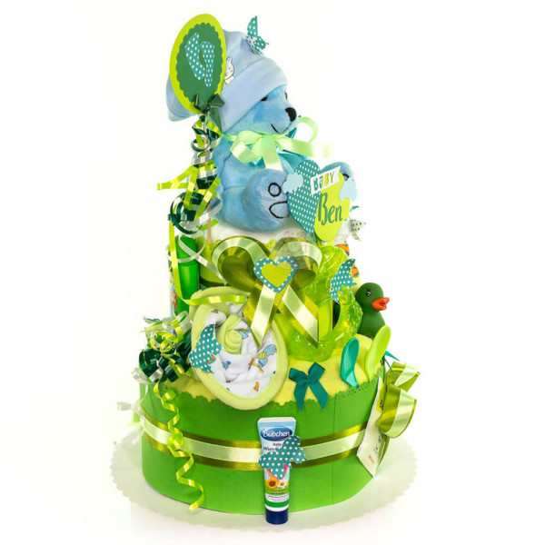 Windeltorte Teddy Bär für Jungen Nr. 1.133 – Ansicht 4