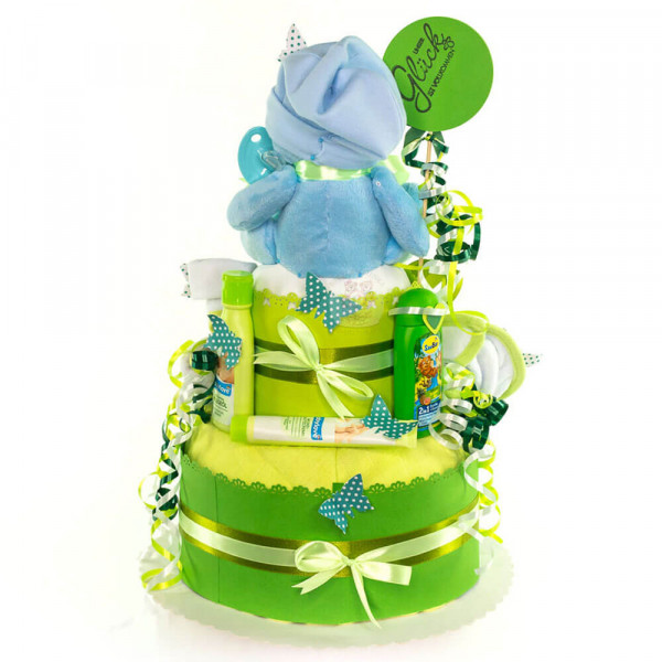 Windeltorte Teddy Bär für Jungen Nr. 1.133 – Ansicht 5