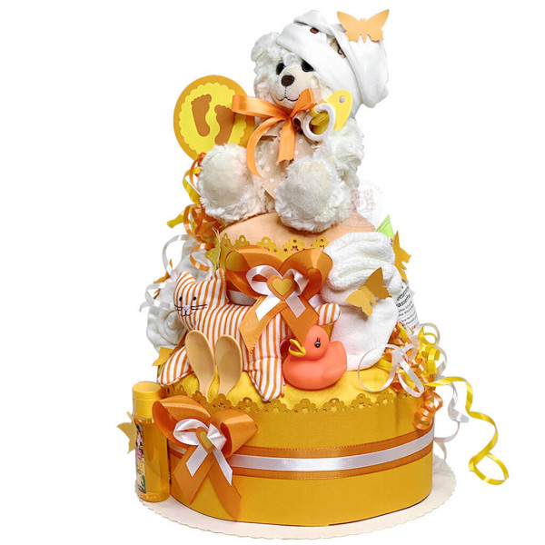 Windeltorte Teddy Bär neutral Nr. 1.136 – Ansicht 4