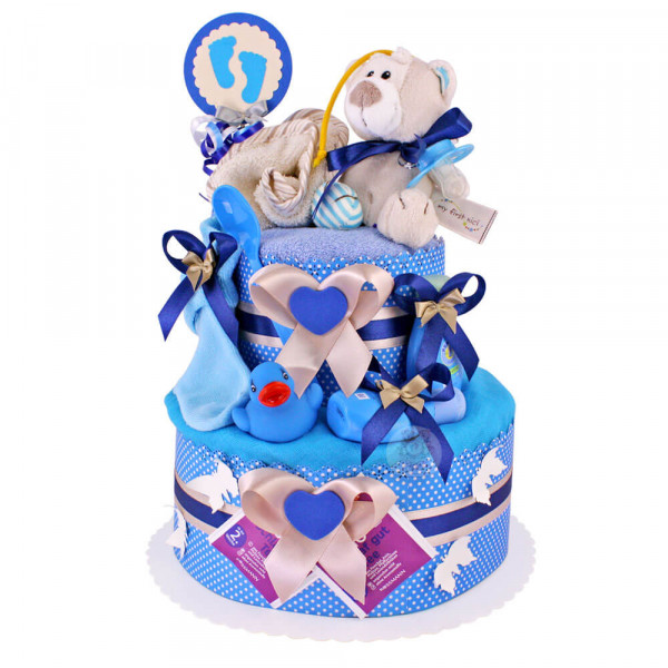 Windeltorte Teddy Bär für Jungen Nr. 1.141 – Ansicht 4