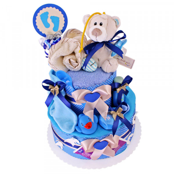 Windeltorte Teddy Bär für Jungen Nr. 1.141 – Ansicht 5