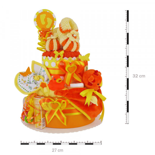 Windeltorte Hahn neutral Nr. 1.143 – Maße
