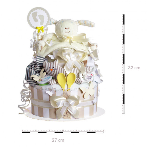 Windeltorte Hase neutral Nr. 1.151 – Maße
