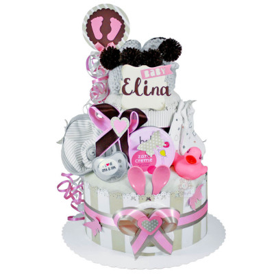 Diaper Cake for Girls No. 1.154
