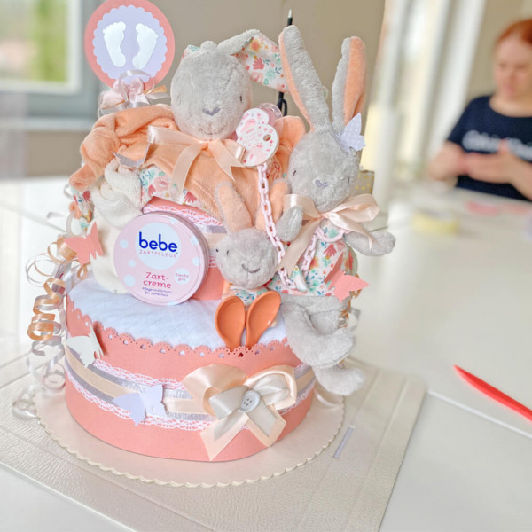 Windeltorte für Mädchen 1.177 Hase-Famaly – Ansicht 4