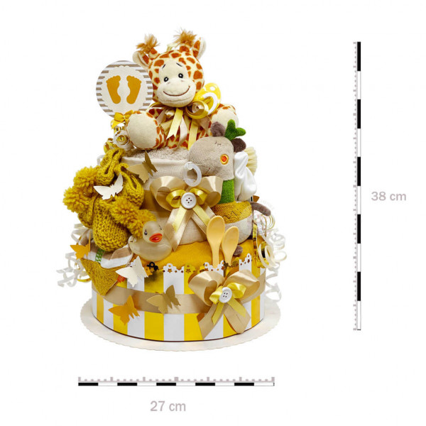 neutrale Windeltorte 1.180 Giraffe – Maße