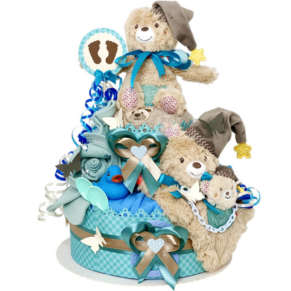 Windeltorte Teddy Bär für Jungen Nr. 1.181 – Ansicht 3