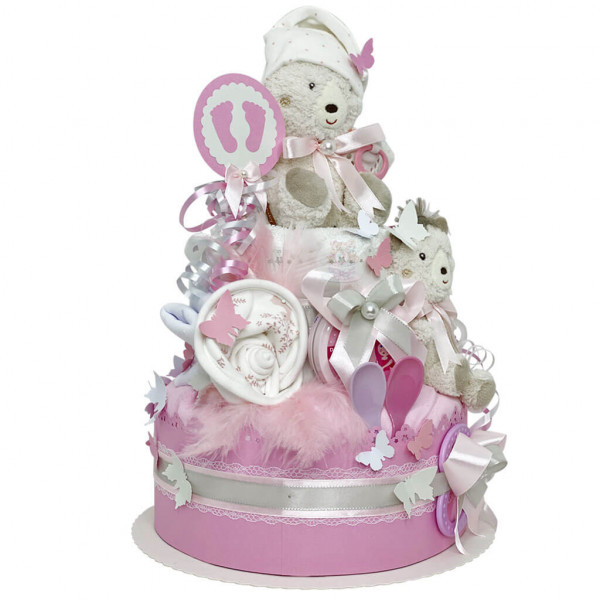 Windeltorte für Mädchen 1.182 – Teddy – Ansicht 3