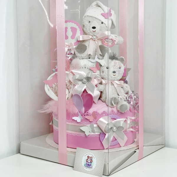 Windeltorte für Mädchen 1.182 – Teddy – Ansicht 6