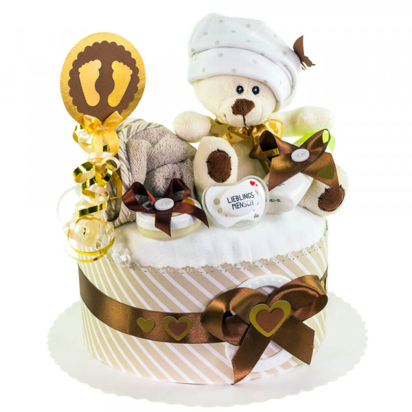 Windeltorte Teddy Bär neutral Nr. 1.202 – Ansicht 3