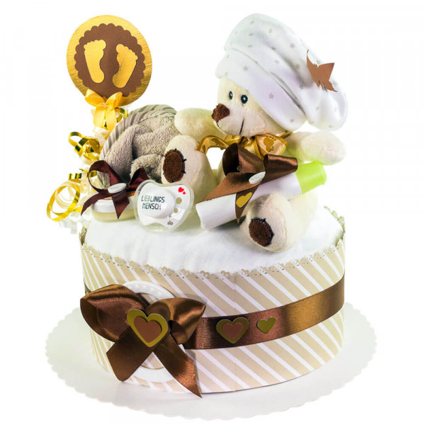 Windeltorte Teddy Bär neutral Nr. 1.202 – Ansicht 5