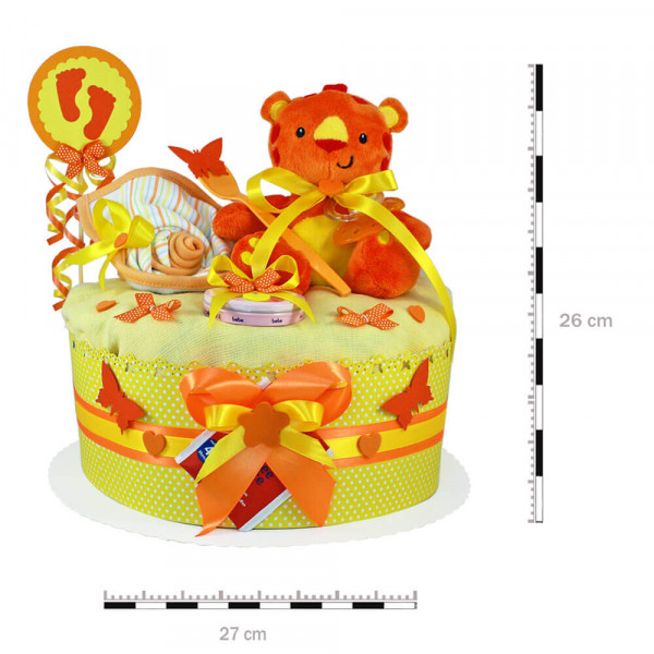Windeltorte Löwe neutral Nr. 1.204 – Maße