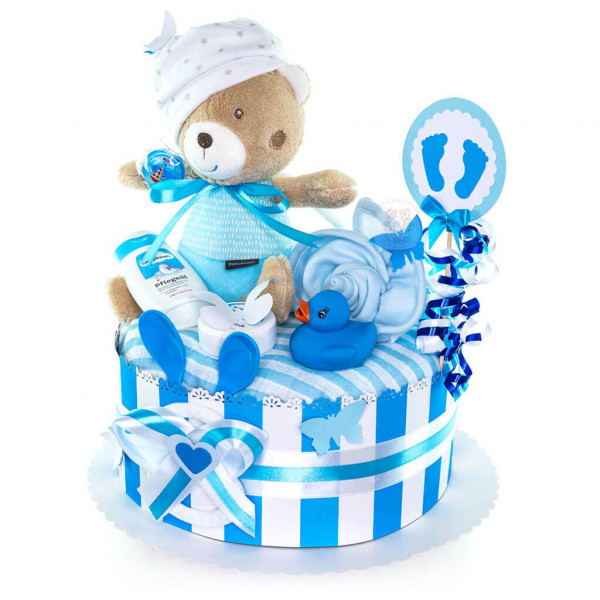 Windeltorte Teddy Bär für Jungen Nr. 1.213 – Ansicht 3