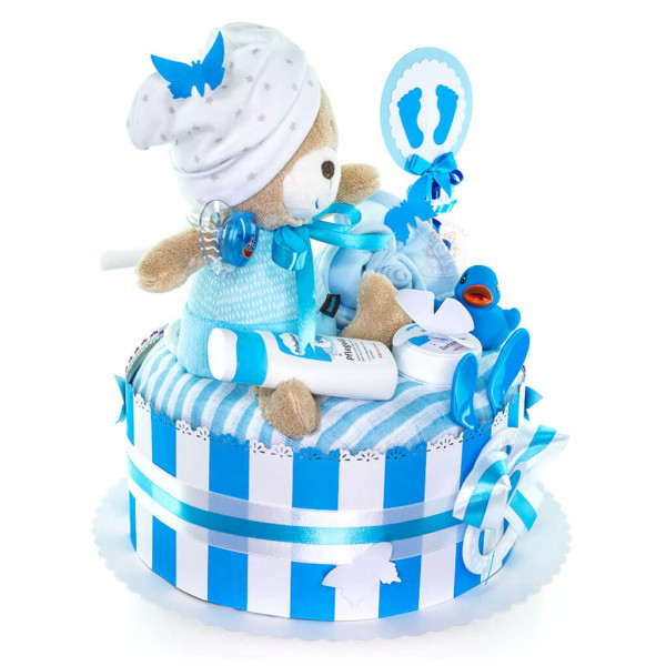 Windeltorte Teddy Bär für Jungen Nr. 1.213 – Ansicht 6