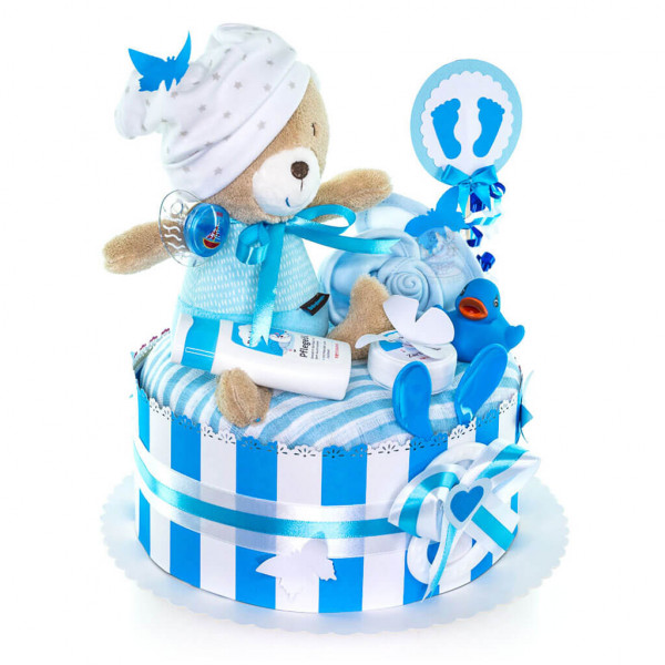 Windeltorte Teddy Bär für Jungen Nr. 1.213 – Ansicht 7