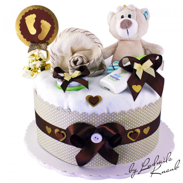 neutrale Windeltorte 1.220 Teddy Bär – Ansicht 2