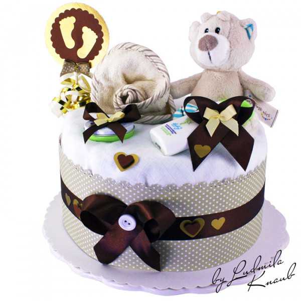 neutrale Windeltorte 1.220 Teddy Bär – Ansicht 3