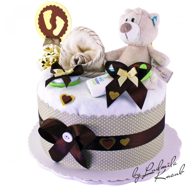 neutrale Windeltorte 1.220 Teddy Bär – Ansicht 4