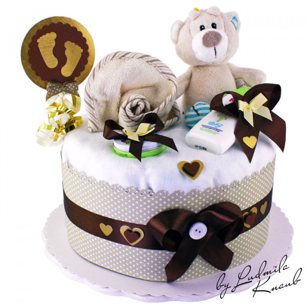 neutrale Windeltorte 1.220 Teddy Bär – Ansicht 5