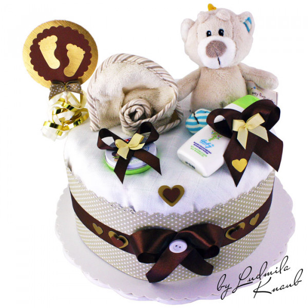 neutrale Windeltorte 1.220 Teddy Bär – Ansicht 7