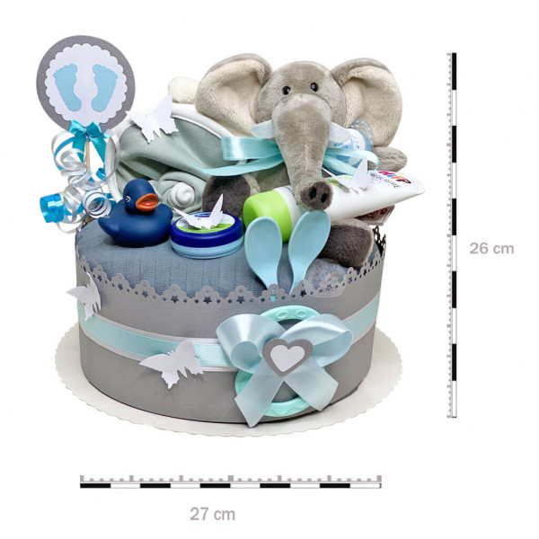Windeltorte für Jungs 1.222 Elefant – Maße