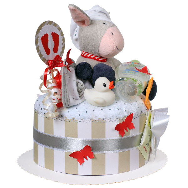 Windeltorte für Mädchen 1.229 – Esel – Ansicht 3