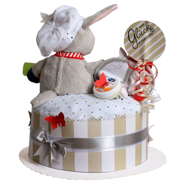 Windeltorte für Mädchen 1.229 – Esel – Ansicht 5