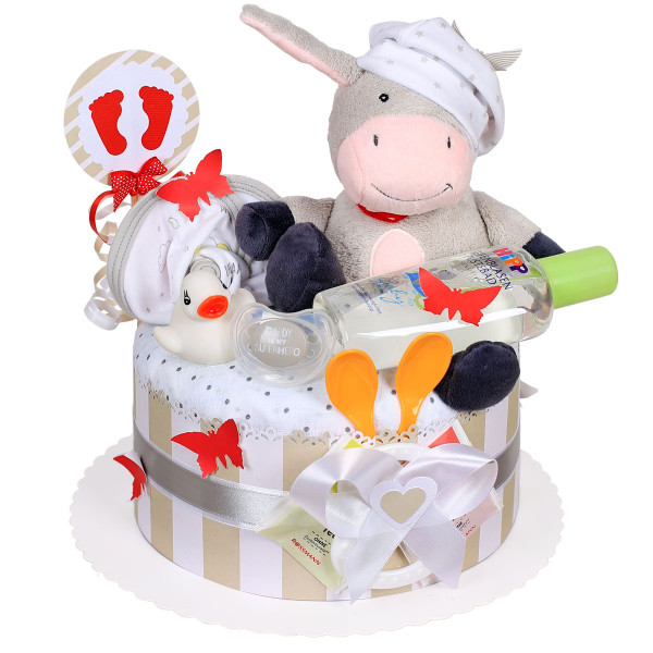 Windeltorte für Mädchen 1.229 – Esel – Ansicht 6