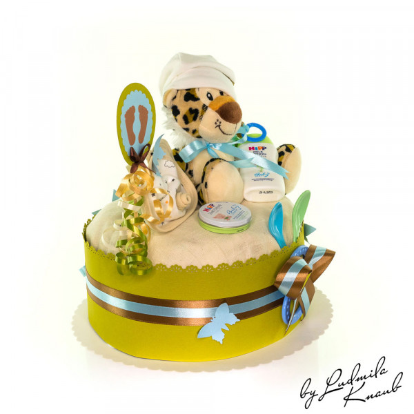 Windeltorte Leopard für Jungen Nr. 1.230 – Ansicht 3