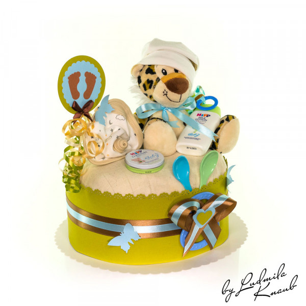 Windeltorte Leopard für Jungen Nr. 1.230 – Ansicht 4