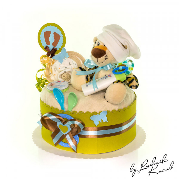 Windeltorte Leopard für Jungen Nr. 1.230 – Ansicht 6