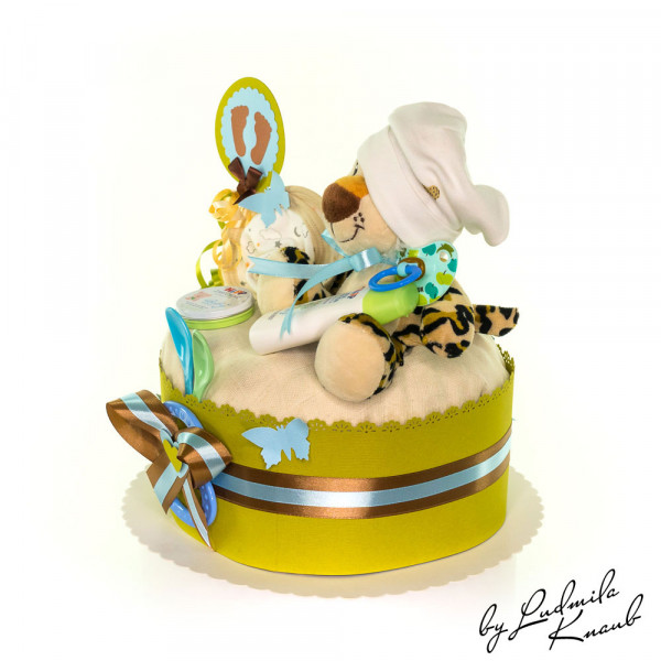 Windeltorte Leopard für Jungen Nr. 1.230 – Ansicht 7
