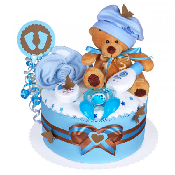 Windeltorte Teddy Bär für Jungen Nr. 1.231 – Ansicht 3