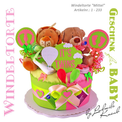 Diaper Cake for Twins 1.233