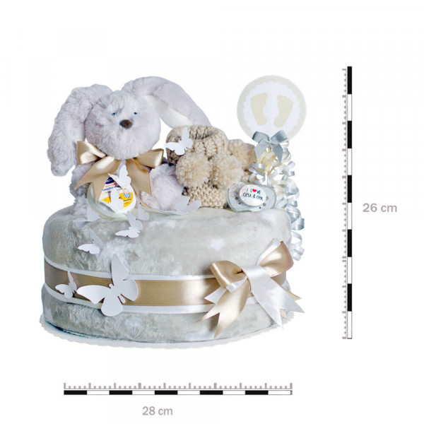 Windeltorte Hase neutral Nr. 1.249 – Maße