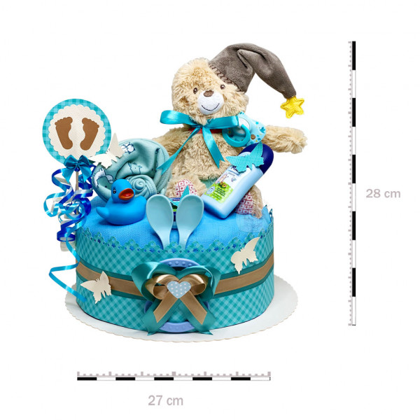Windeltorte für Jungs 1.255 Teddy Bär – Maße